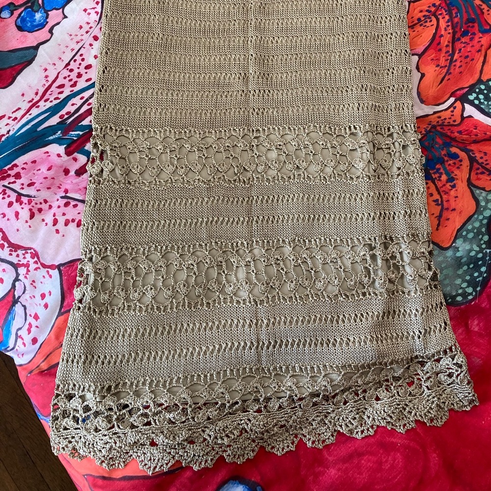 Gold Knit Chico’s Maxi Skirt